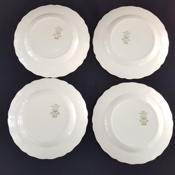 4pc Grindley Marlborough Royal Petal Evesham 9 in Dinner Plate Set Fruit Border - Picture 10 of 10